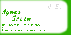 agnes stein business card